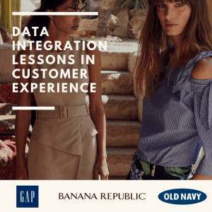 Ecommerce online shopping, data integration that enables customer experience on websites, the gap banana republic, old navy, website optimization, integrated video footage, data integration to enable better services with VL OMNI