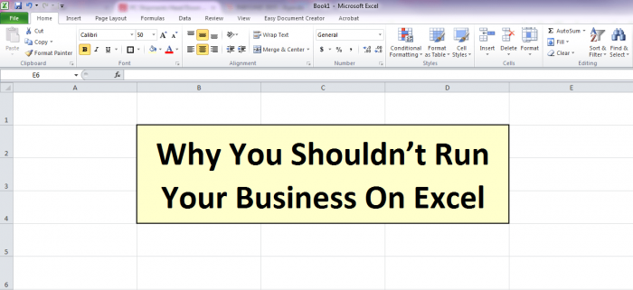 why you shouldn't run your business on excel