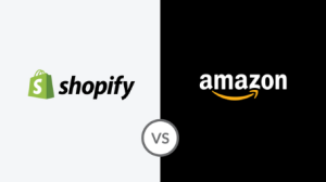 graphic of article comparing amazon and shopify as ecommerce platforms